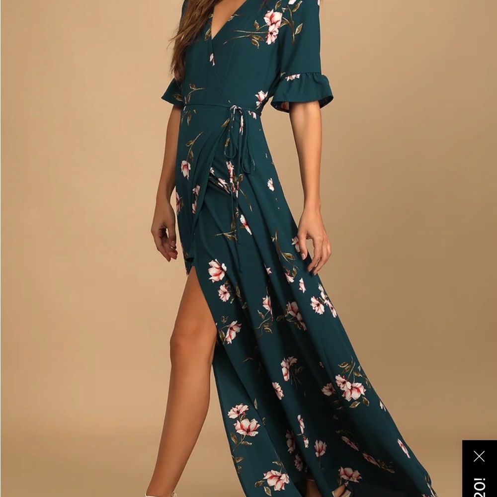 Floral Green Maxi Dress